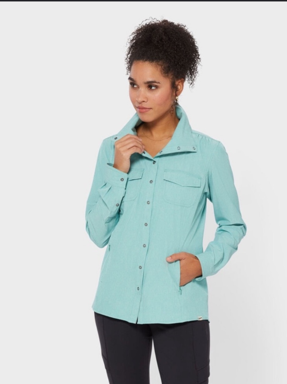 Duluth Trading Company Women's Teal Sol Survivor Sun Protection Shirt Jac
